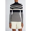 Moncler Striped-intarsia Ribbed Wool Top In Multi
