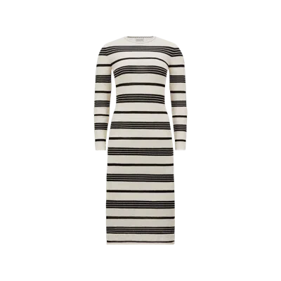 MONCLER ROBE MIDI EN BOUCLÉ RAYÉ