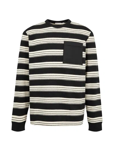MONCLER STRIPED CHEST-POCKET T-SHIRT