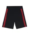 Moncler Boy's Contrast Trim Sweat Shorts In Blue