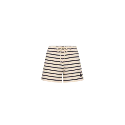 Moncler Short En Coton Rayé, Femme, Multicolore, Taille: L