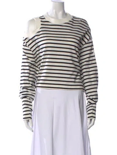 Pre-owned Moncler Striped Crew Neck Sweatshirt In Multi