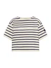 Moncler Cotton T-shirt With Striped Pattern In White