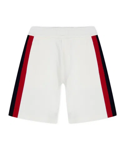 Moncler Kids' Striped Detail Shorts In White