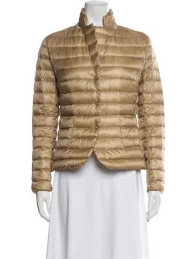 Pre-owned Moncler Striped Down Jacket In Neutral