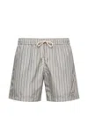Moncler Striped Drawstring Shorts In Multi