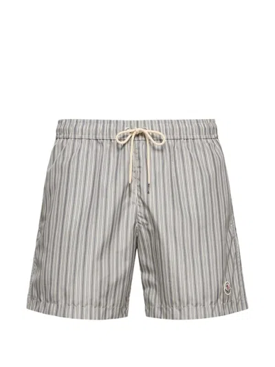 Moncler Striped Drawstring Shorts In Multi