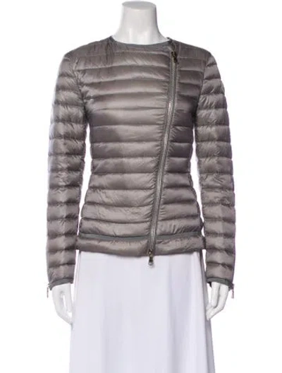 Pre-owned Moncler Striped Evening Jacket In Gray