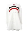 Moncler Striped Horn-shaped Casual Jacket In White