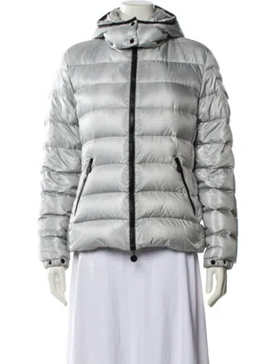 Pre-owned Moncler Striped Jacket In Gray