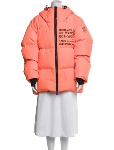 Pre-owned Moncler Striped Jacket In Orange