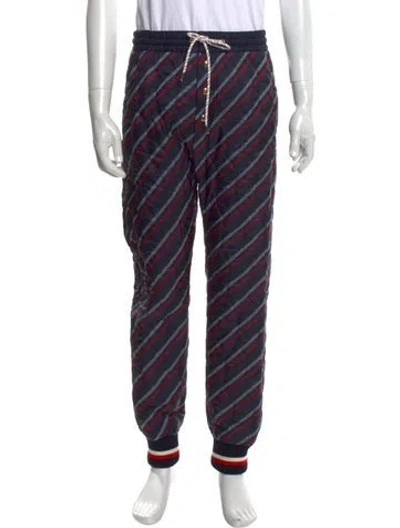 Pre-owned Moncler Striped Joggers In Blue