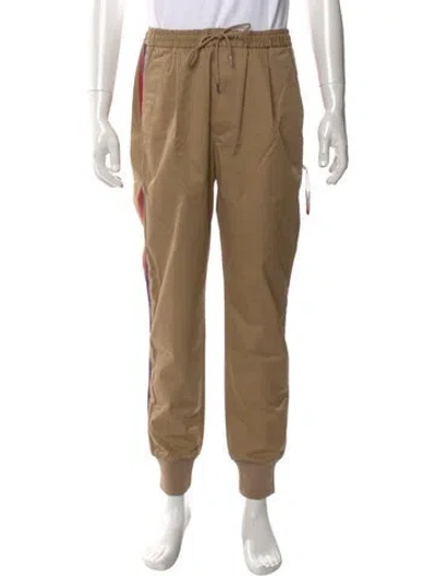 Pre-owned Moncler Striped Joggers W/ Tags In Brown