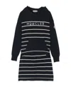 Moncler Striped Knit Two-piece Set In Blue