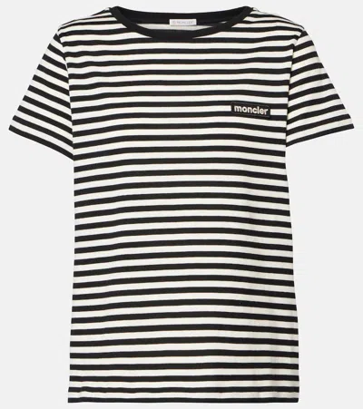 Moncler T-shirt Aus Baumwolle In Schwarz