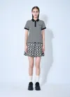 Moncler Striped Polo Shirt In Black