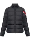 Moncler Solayan Zip-up Short Down Jacket In Blue