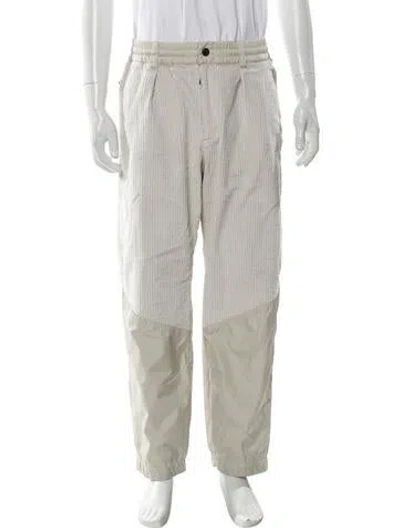 Pre-owned Moncler Striped Pants In Neutral