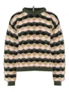 Moncler Striped-pattern Sweater In Multi