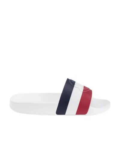 Moncler Striped Sandals In White