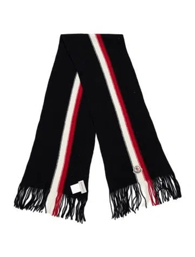 Pre-owned Moncler Striped Scarf In Blue