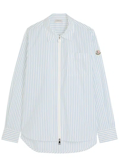 Moncler Striped Shell Shirt In White