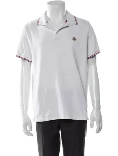 Pre-owned Moncler Striped Short Sleeve Shirt In White