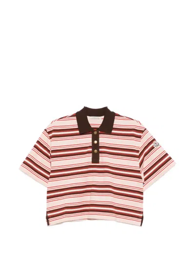 Moncler Striped Short-sleeve Polo Shirt In Multi