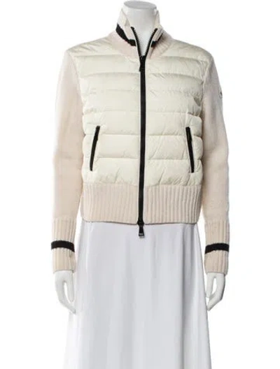 Pre-owned Moncler Striped Sweater In Neutral