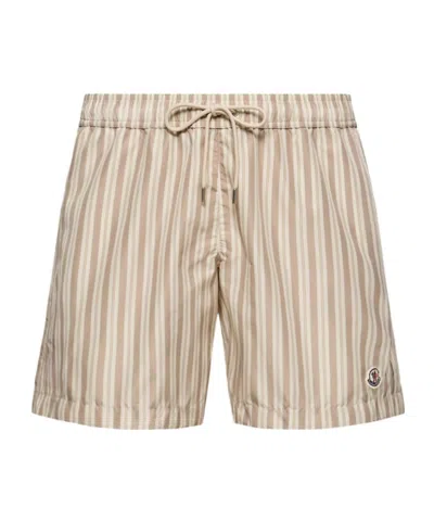 Moncler Striped Swim Shorts In Multi