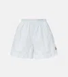 Moncler Striped Technical Shorts In White