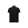 Moncler Cotton Polo Shirt In Black