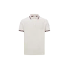 Moncler Striped Trim Polo Shirt In White