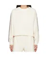 Moncler Felpa In Jersey Di Cotone In White