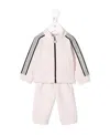 Moncler Striped-trim Tracksuit In Pink