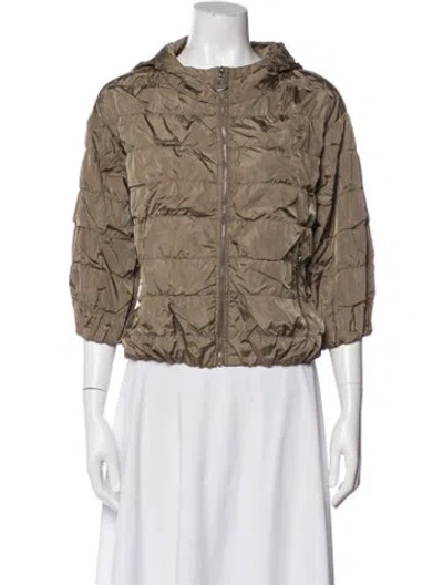 Pre-owned Moncler Striped Utility Jacket In Neutral