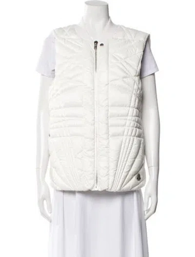 Pre-owned Moncler Striped Vest In White