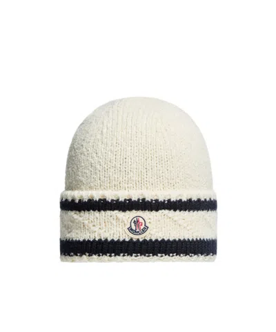 Moncler Striped Wool  Cotton Blend Beanie