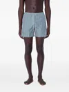 Moncler Stripe-pattern Drawstring Swim Shorts In Blue