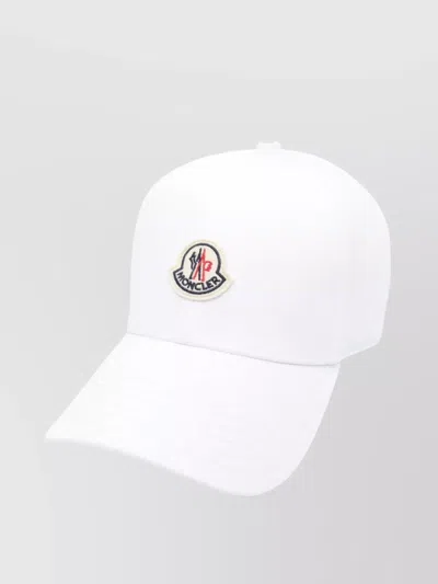 Moncler Structured Baseball Cap Curved Brim In White