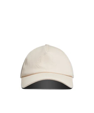 Moncler Studded-logo Gabardine Cap In White
