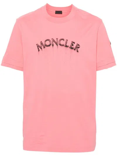 Moncler Stylish Blue Polyester T-shirt For Men | Ss24 Collection