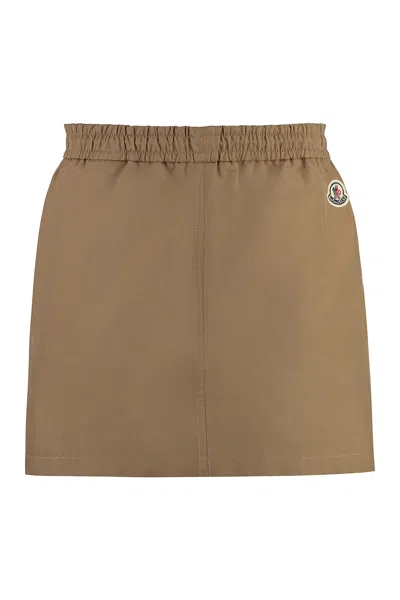 MONCLER STYLISH CAMEL SKIRT FOR WOMEN | SS24 COLLECTION