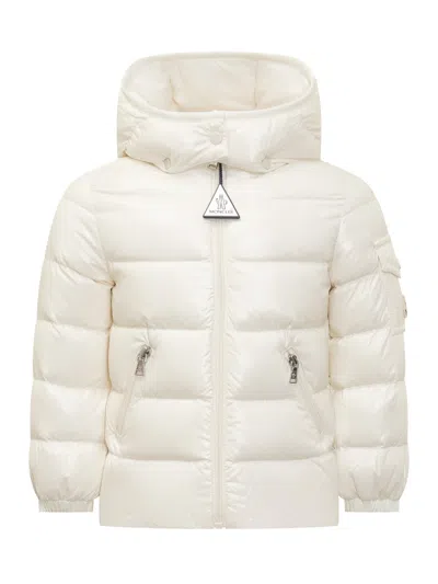 Moncler Stylish Down Jacket - Badand Mini In Bianco