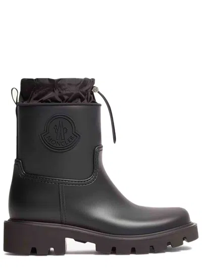 Moncler Stylish High-top Mini Boots With Drawstring Fastening 20 Cm In Black