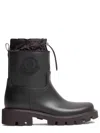 Moncler Kickstream Drawstring-top Logo-patch Ankle Boots In Black