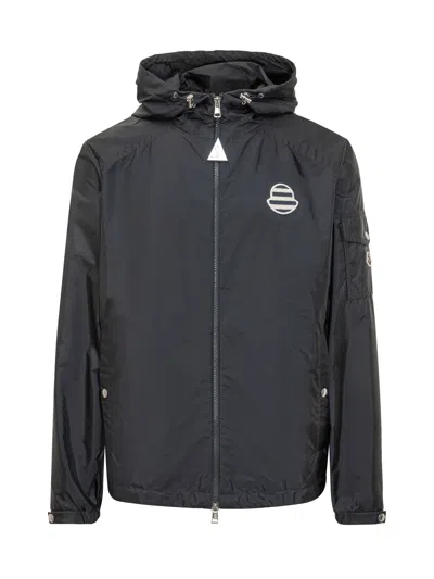 Moncler Stylish Hooded Jacket In Blue