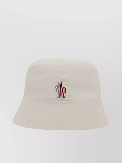 Moncler Stylish Logoed Bucket Hat For All Seasons In Gold