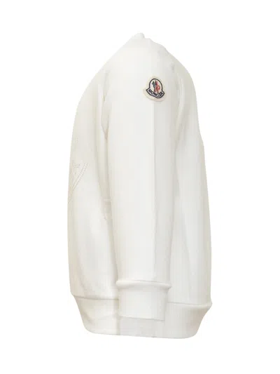 Moncler Stylish Sweatshirt In Bianco