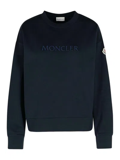 MONCLER NAVY COTTON SWEATSHIRT